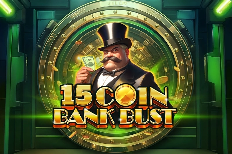 18764 15 coin bank bust